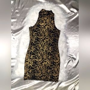 black and gold Dress